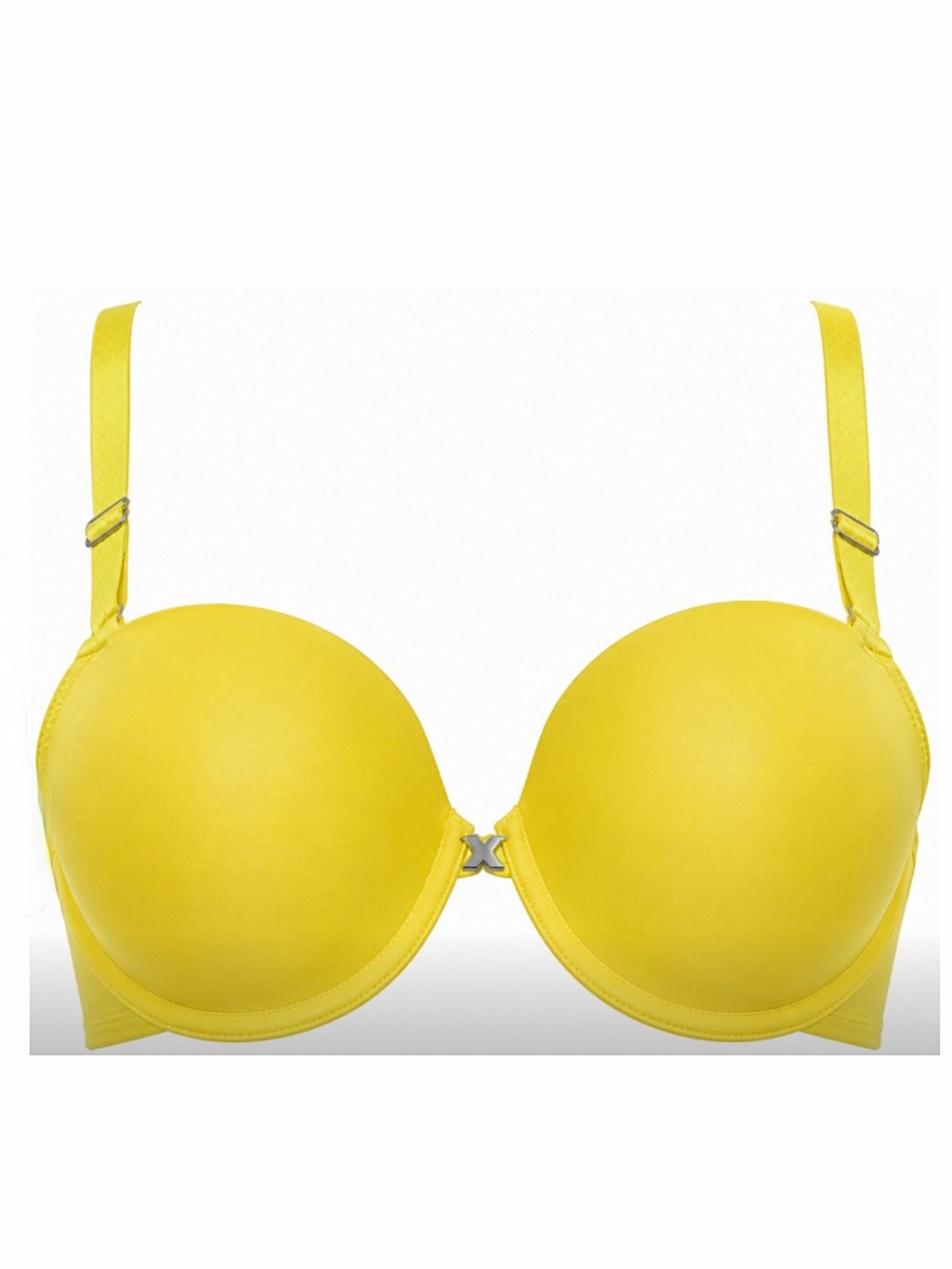 Frederick's of Hollywood 32DD Push Up Bra Canary Yellow Removable Pads NWT